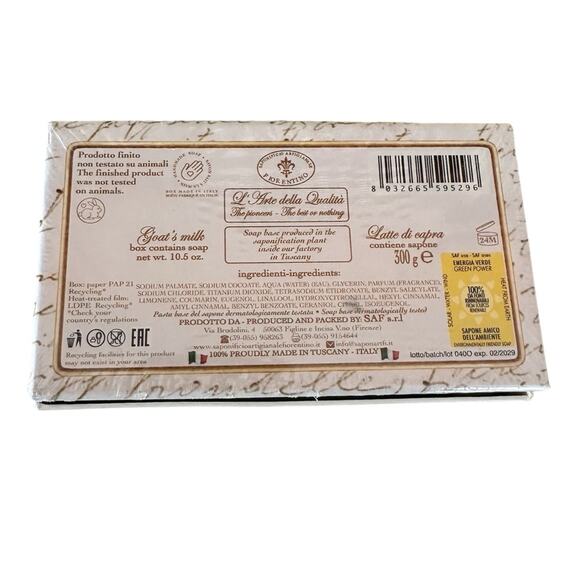 Saponificio Artigianale Goat's Milk Scented Vegetable Soap 10.5 oz NEW - Picture 3 of 3